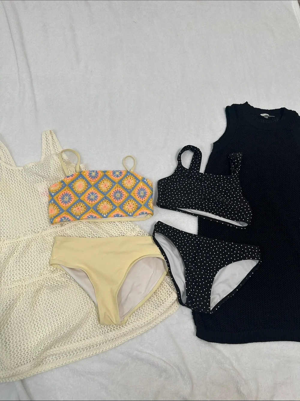 ❤️ Bundle of 2 Bikinis & 2 Cover Ups Girl’s Size 10/12